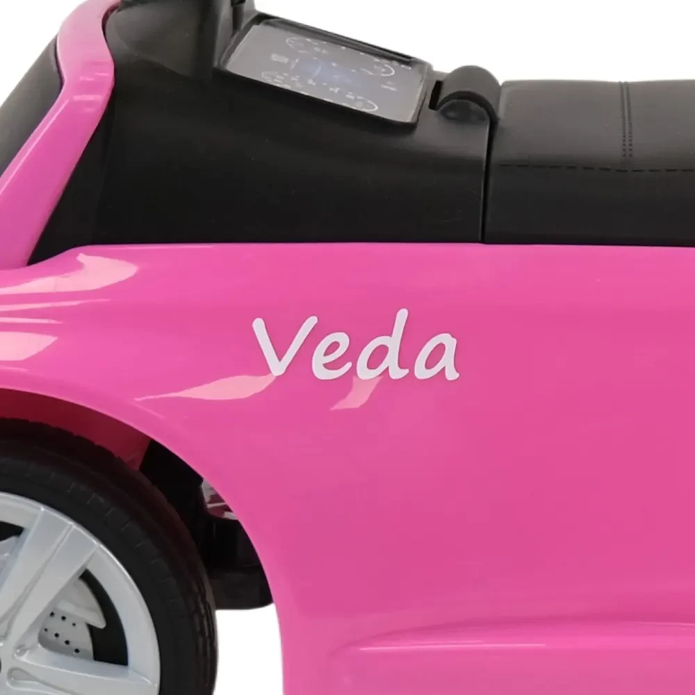  Stickerset wit (2x) met eigen naam Mercedes Benz C-klasse roze