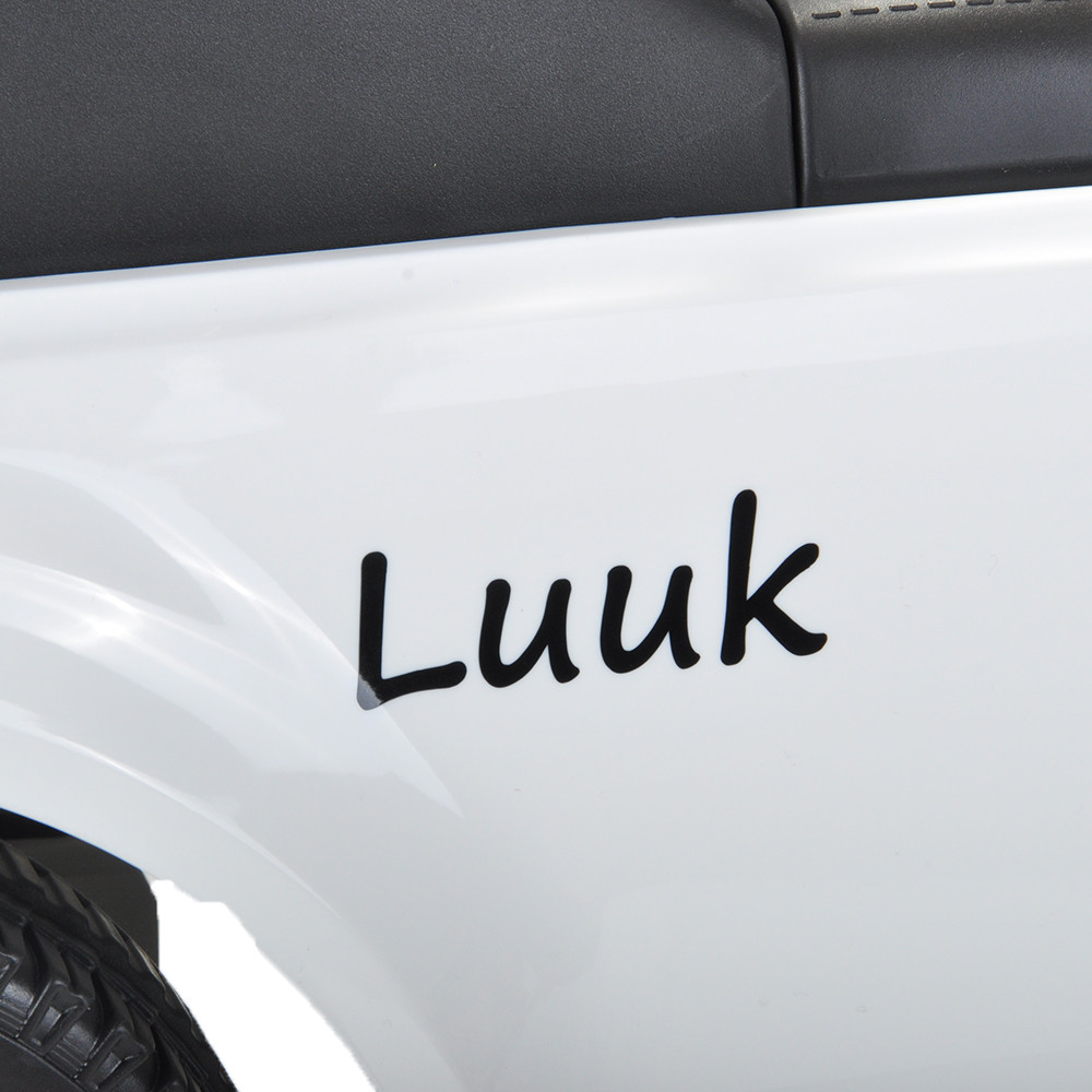  Stickerset zwart (2st) met eigen naam Volkswagen T-roc