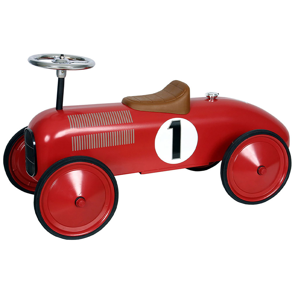 Racing Team Metalen loopauto rood