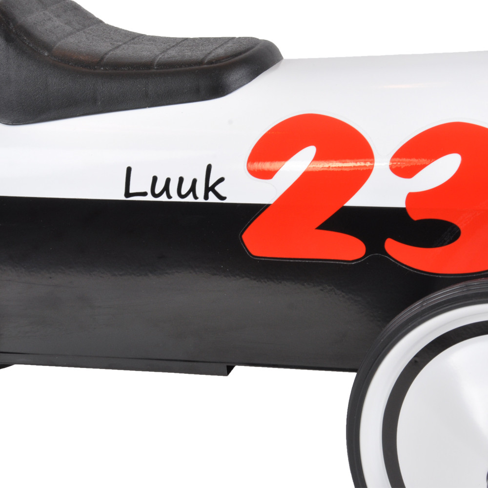 Retro Roller Max stickerset (2st) met eigen naam zwart